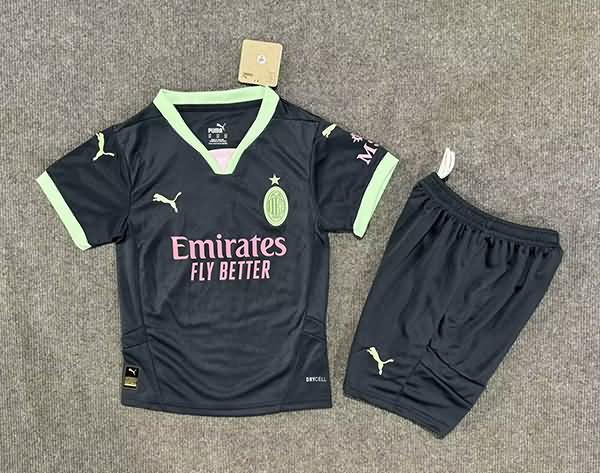 AC Milan 24/25 Kids Third Soccer Jersey And Shorts