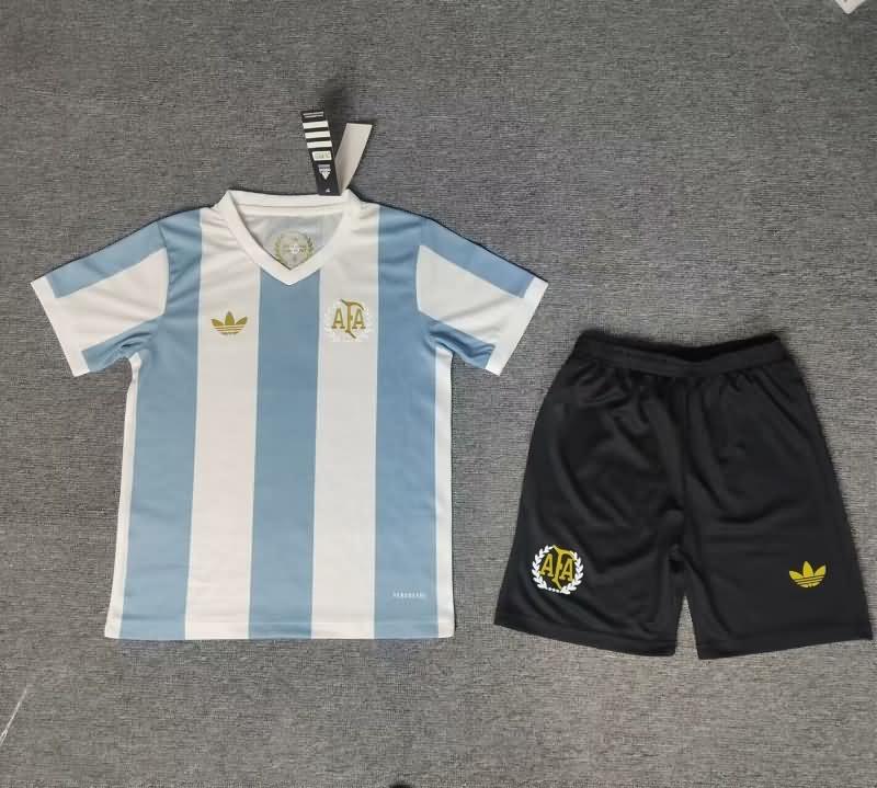 Argentina 50th Kids Anniversary Soccer Jersey And Shorts