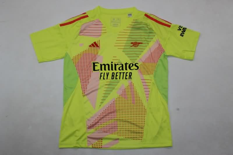 Arsenal 24/25 Kids Goalkeeper Yellow Soccer Jersey And Shorts