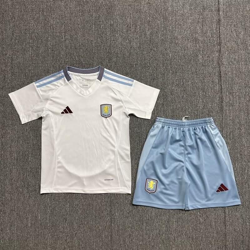 Aston Villa 24/25 Kids Away Soccer Jersey And Shorts