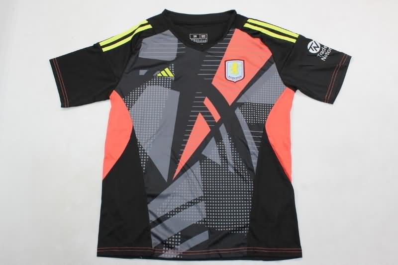 Aston Villa 24/25 Kids Goalkeeper Black Soccer Jersey And Shorts