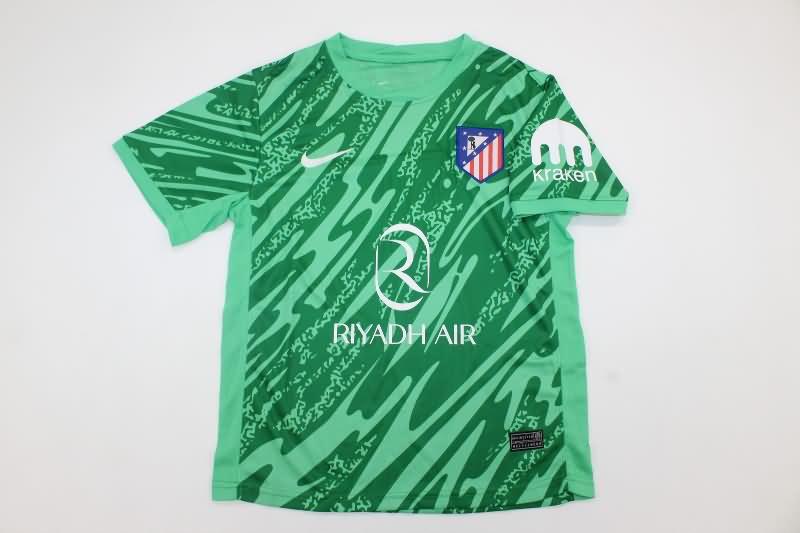 Atletico Madrid 24/25 Kids Goalkeeper Green Soccer Jersey And Shorts