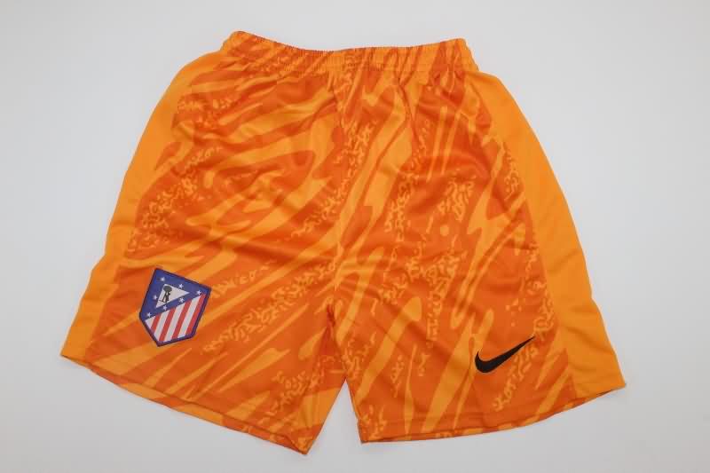 Atletico Madrid 24/25 Kids Goalkeeper Orange Soccer Jersey And Shorts