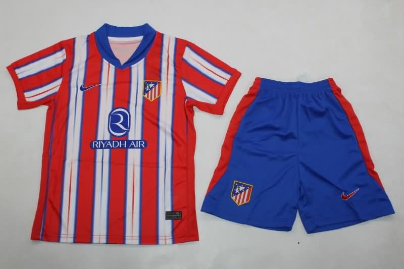 Atletico Madrid 24/25 Kids Home Soccer Jersey And Shorts