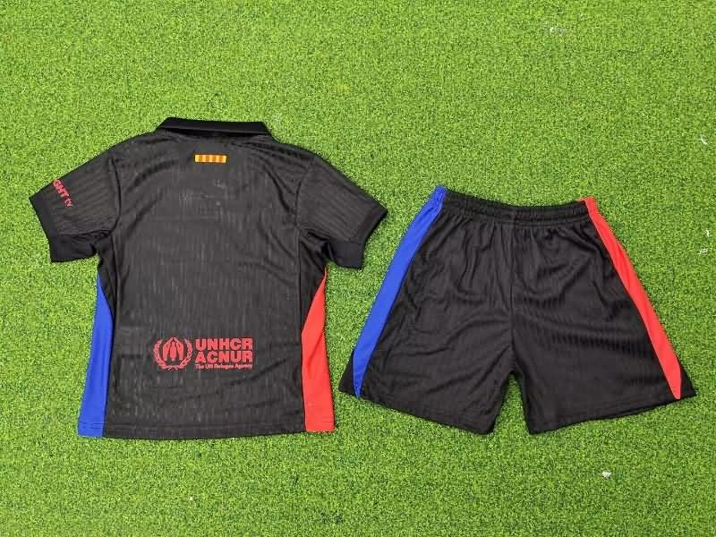 Barcelona 24/25 Kids Away Soccer Jersey And Shorts (Player) Sponsor