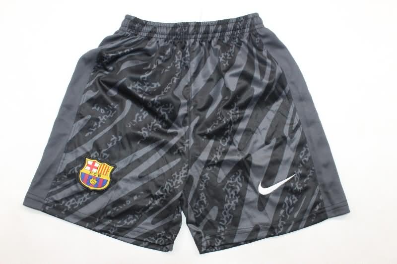 Barcelona 24/25 Kids Goalkeeper Black Soccer Jersey And Shorts