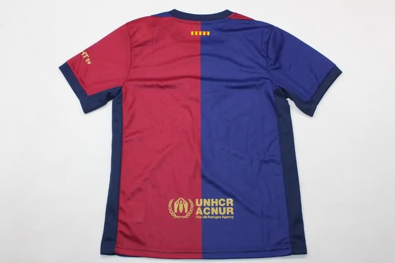 Barcelona 24/25 Kids Home Soccer Jersey And Shorts Sponsor