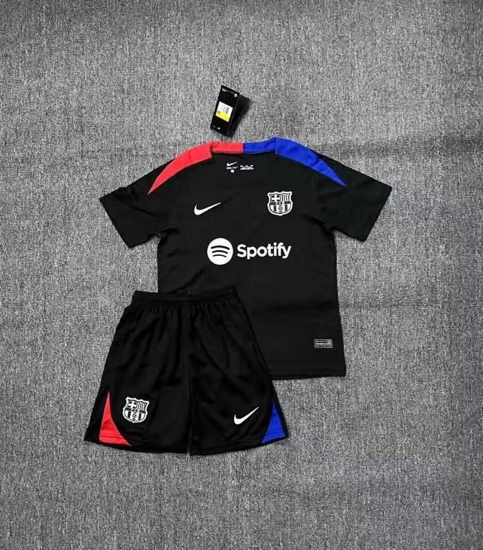 Barcelona 24/25 Kids Training Soccer Jersey And Shorts 02