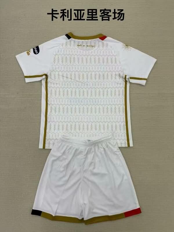 Cagliari 24/25 Kids Away Soccer Jersey And Shorts