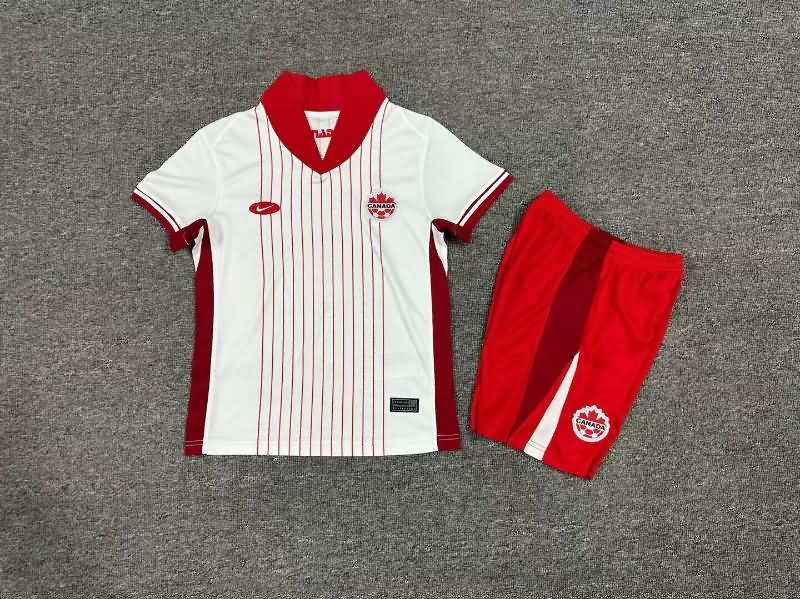 Canada 2024 Kids Copa America Away Soccer Jersey And Shorts