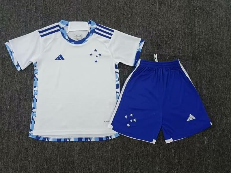 Cruzeiro 2024 Kids Away Soccer Jersey And Shorts