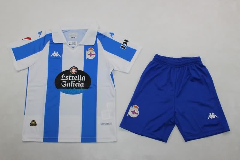 Deportivo La Coruna 24/25 Kids Home Soccer Jersey And Shorts