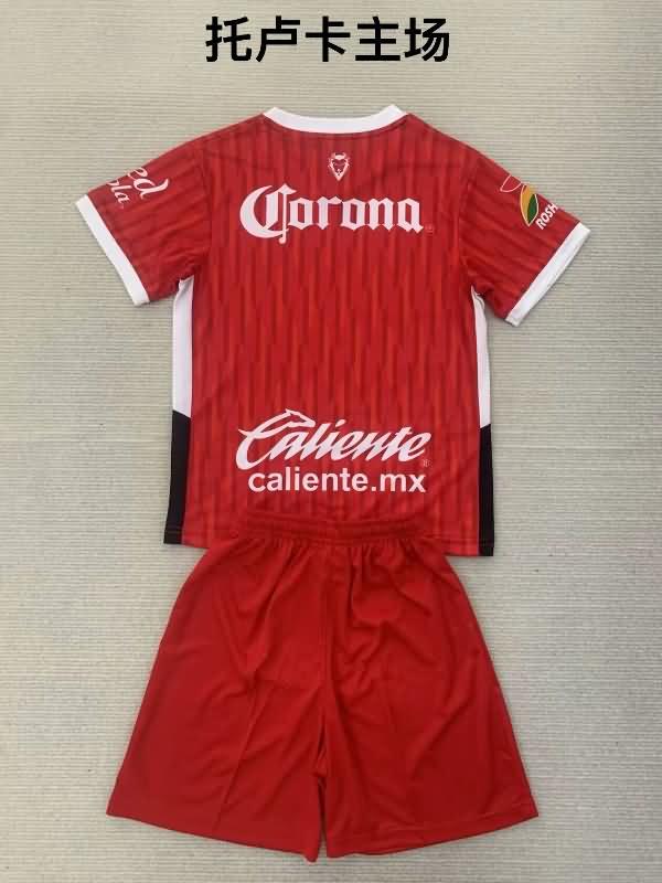 Deportivo Toluca 24/25 Kids Home Soccer Jersey And Shorts