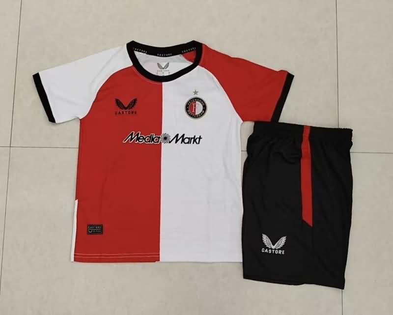 Feyenoord 24/25 Kids Home Soccer Jersey And Shorts