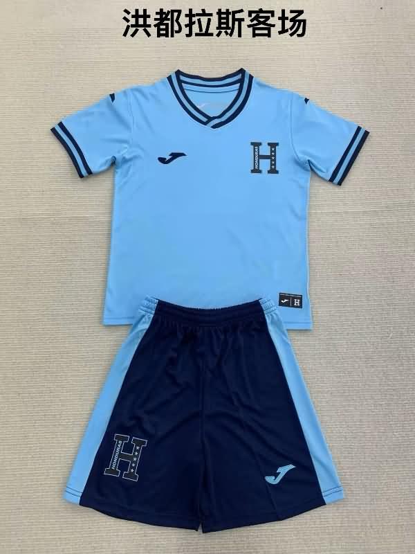 Honduras 2024 Kids Away Soccer Jersey And Shorts