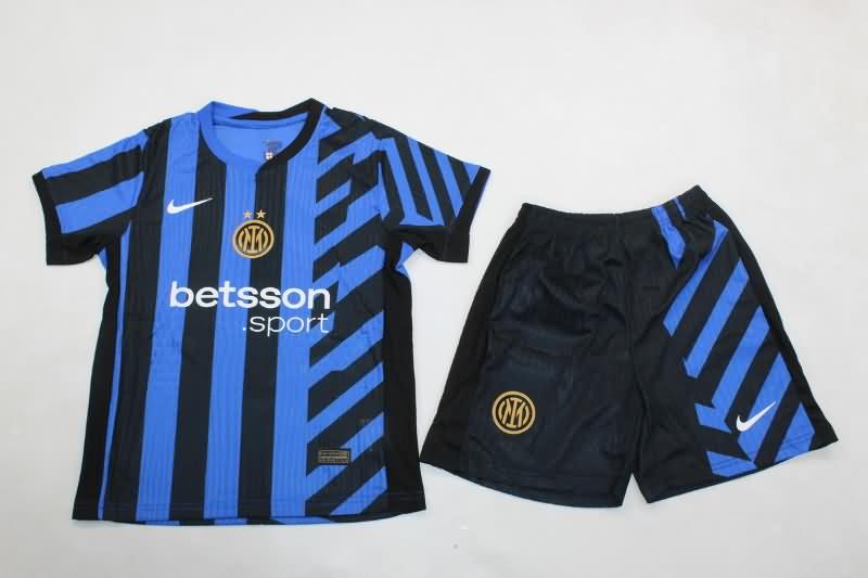 Inter Milan 24/25 Kids Home Soccer Jersey And Shorts (Player)