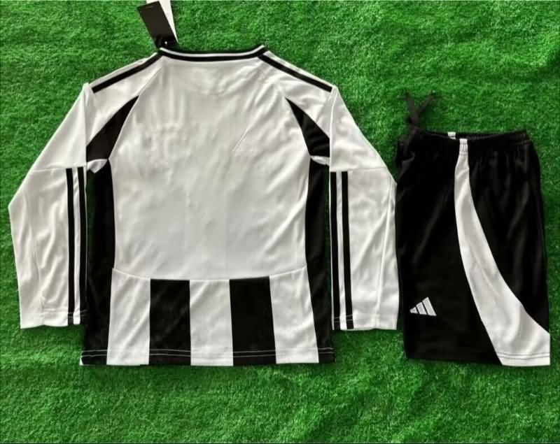 Juventus 24/25 Kids Home Long Sleeve Soccer Jersey And Shorts