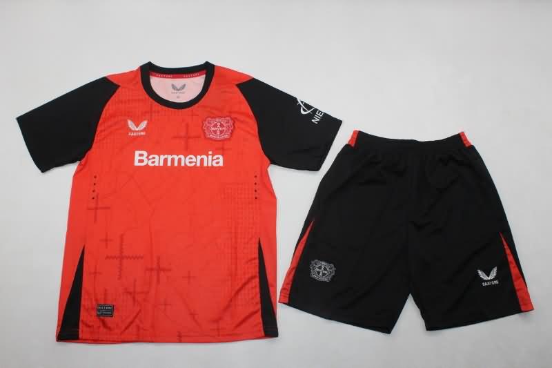 Leverkusen 24/25 Kids Home Soccer Jersey And Shorts