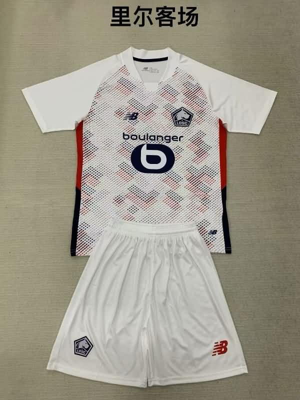 Lille 24/25 Kids Away Soccer Jersey And Shorts