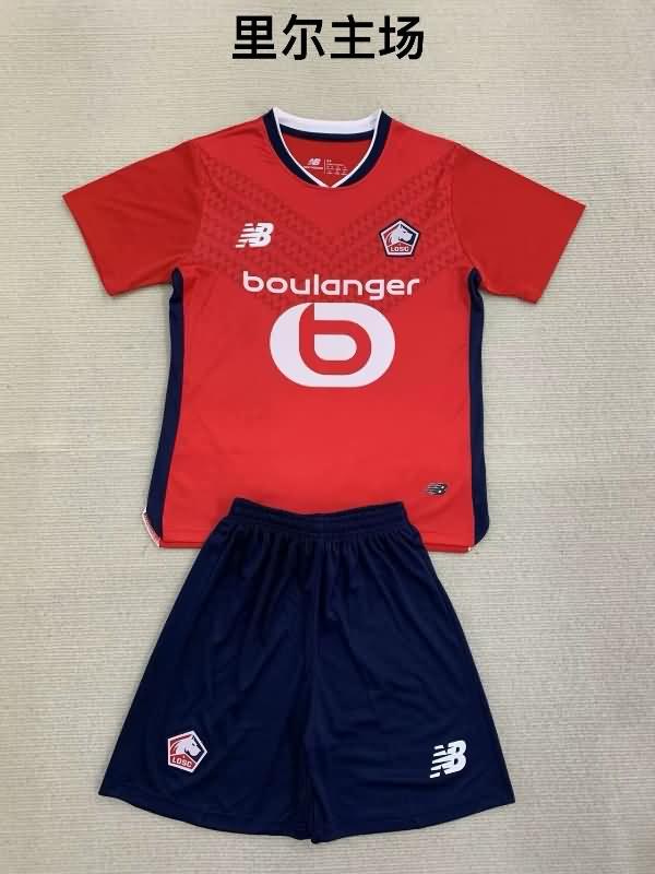 Lille 24/25 Kids Home Soccer Jersey And Shorts