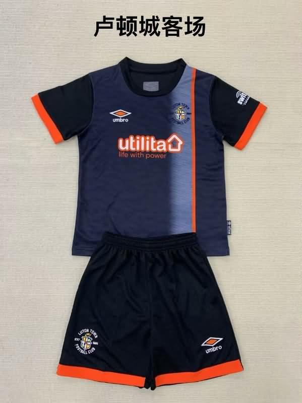 Luton Town 24/25 Kids Away Soccer Jersey And Shorts