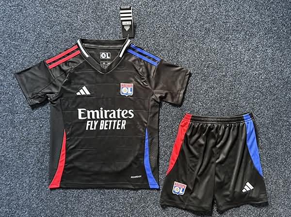 Lyon 24/25 Kids Away Soccer Jersey And Shorts