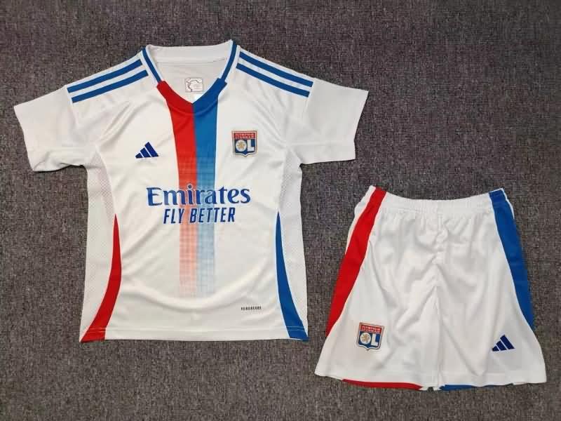 Lyon 24/25 Kids Home Soccer Jersey And Shorts
