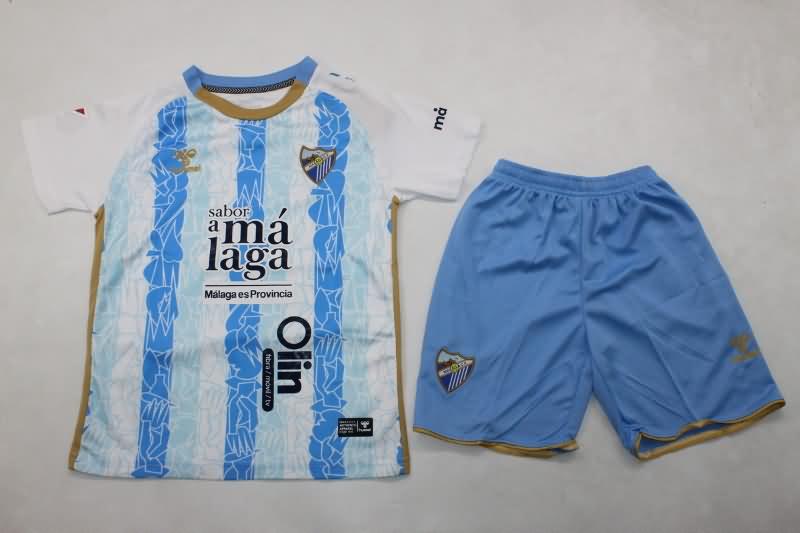 Malaga 24/25 Kids Home Soccer Jersey And Shorts