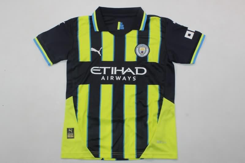 Manchester City 24/25 Kids Away Soccer Jersey And Shorts