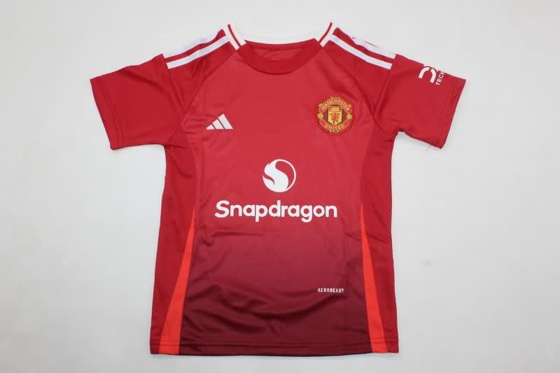 Manchester United 24/25 Kids Home Soccer Jersey And Shorts