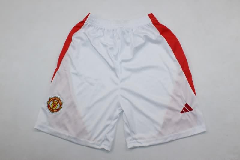 Manchester United 24/25 Kids Home Long Sleeve Soccer Jersey And Shorts