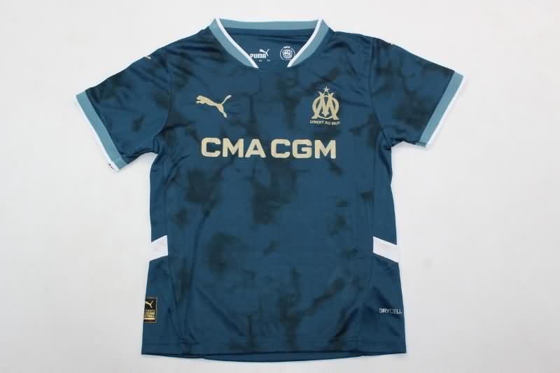 Marseilles 24/25 Kids Away Soccer Jersey And Shorts