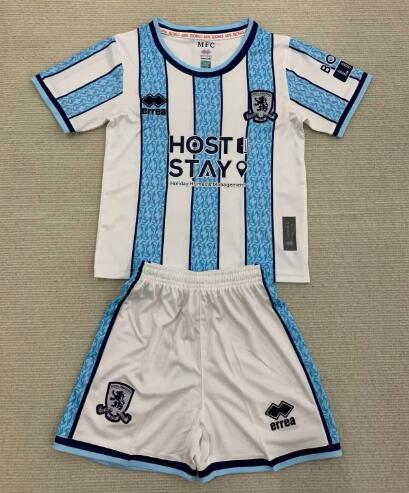 Middlesbrough 24/25 Kids Away Soccer Jersey And Shorts