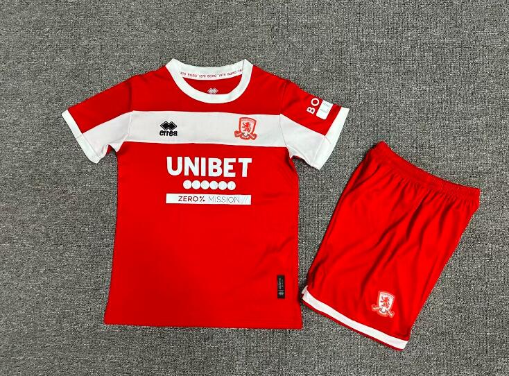 Middlesbrough 24/25 Kids Home Soccer Jersey And Shorts