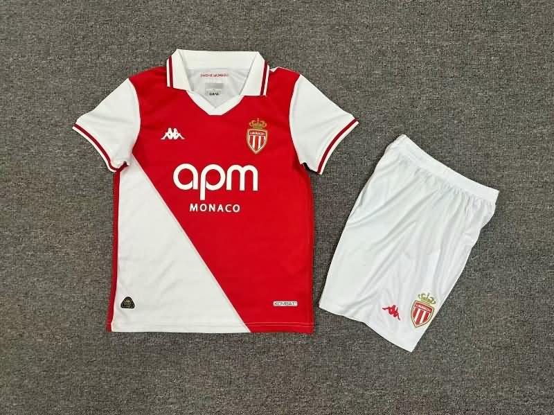 Monaco 24/25 Kids Home Soccer Jersey And Shorts