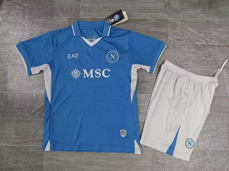 Napoli 24/25 Kids Home Soccer Jersey And Shorts