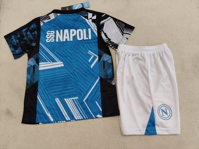 Napoli 24/25 Kids Training Soccer Jersey And Shorts