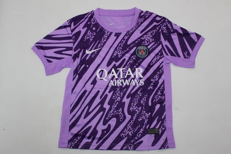 Paris St Germain 24/25 Kids Goalkeeper Purples Soccer Jersey And Shorts