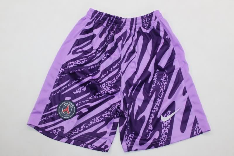 Paris St Germain 24/25 Kids Goalkeeper Purples Soccer Jersey And Shorts