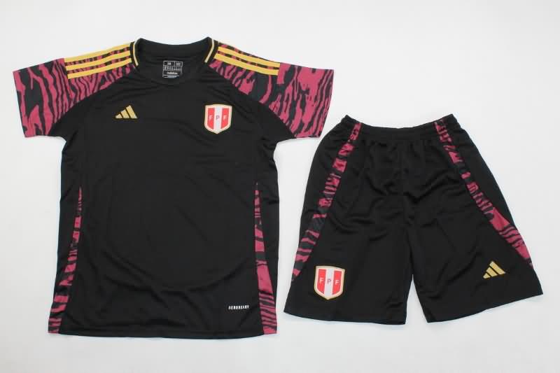 Peru 2024 Kids Copa America Away Soccer Jersey And Shorts