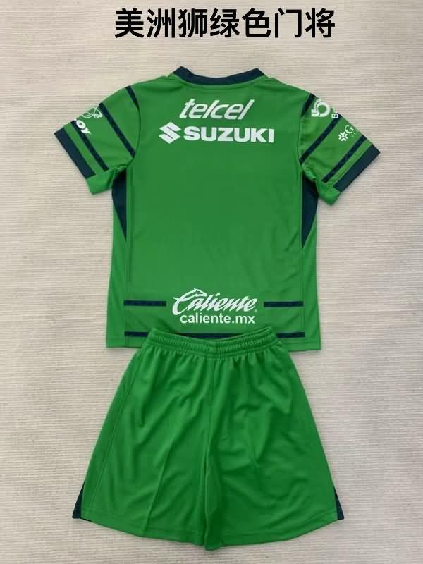 Pumas UNAM 24/25 Kids Goalkeeper Green Soccer Jersey And Shorts