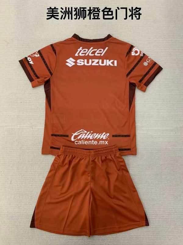 Pumas UNAM 24/25 Kids Goalkeeper Orange Soccer Jersey And Shorts