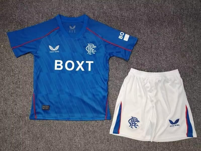 Rangers 24/25 Kids Home Soccer Jersey And Shorts