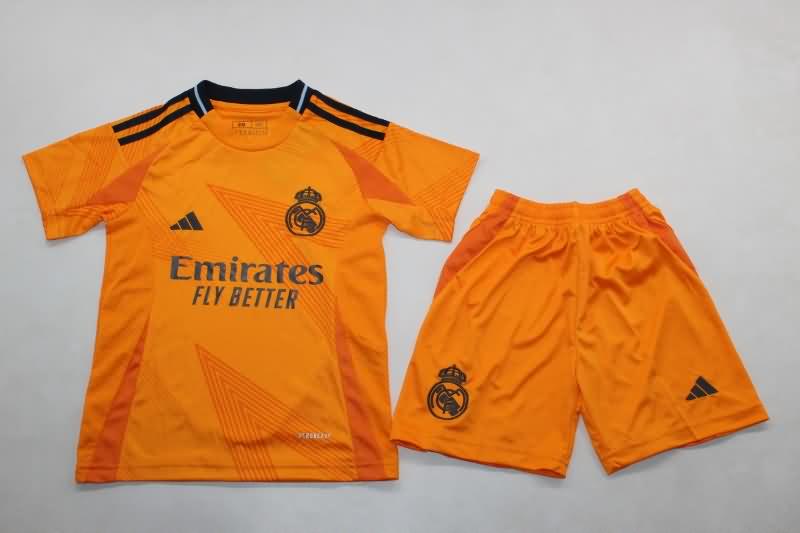 Real Madrid 24/25 Kids Away Soccer Jersey And Shorts