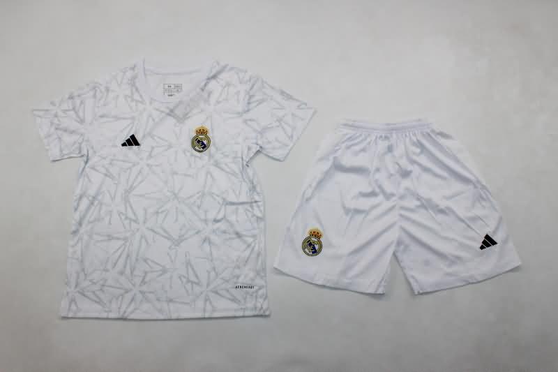 Real Madrid 24/25 Kids Training Soccer Jersey And Shorts