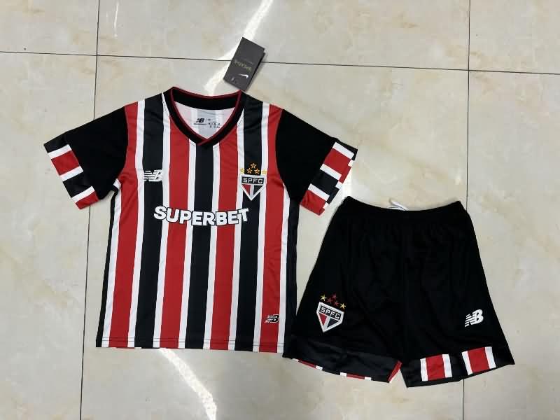 Sao Paulo 2024 Kids Away Soccer Jersey And Shorts