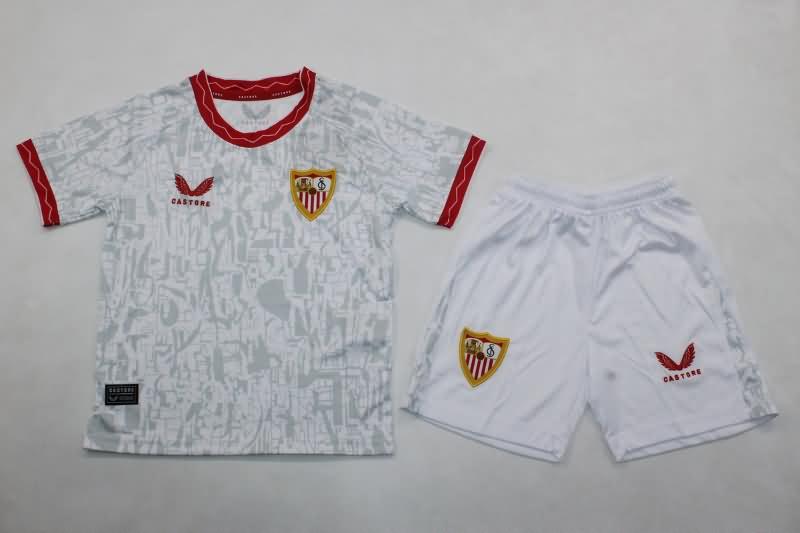 Sevilla 24/25 Kids Home Soccer Jersey And Shorts