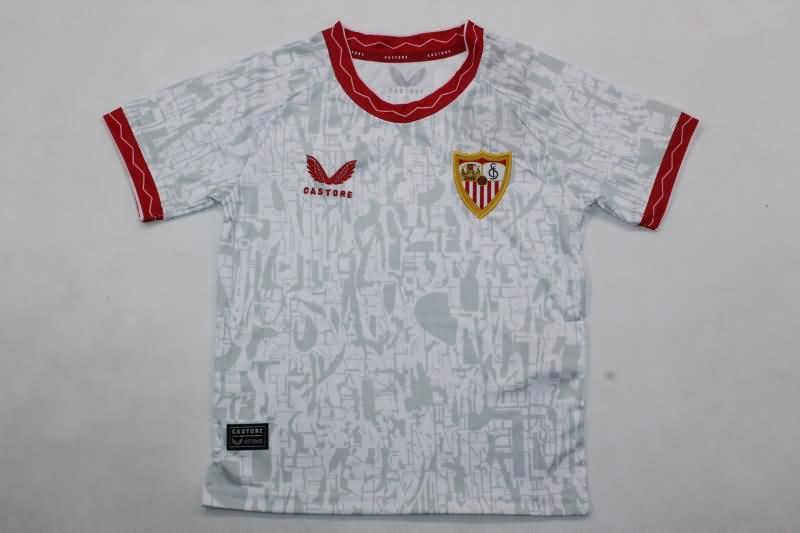 Sevilla 24/25 Kids Home Soccer Jersey And Shorts