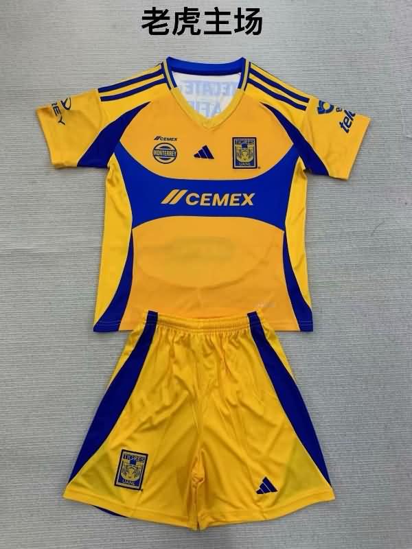 Tigres UANL 24/25 Kids Home Soccer Jersey And Shorts