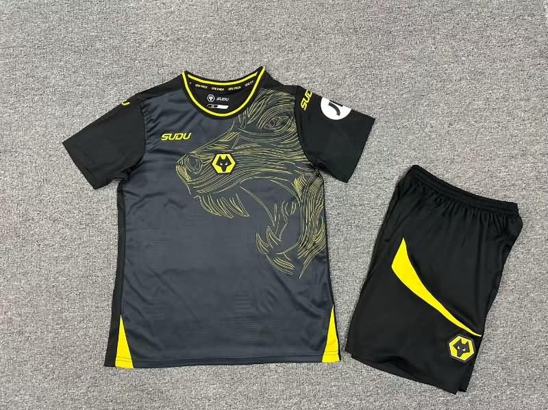 Wolves 24/25 Kids Away Soccer Jersey And Shorts